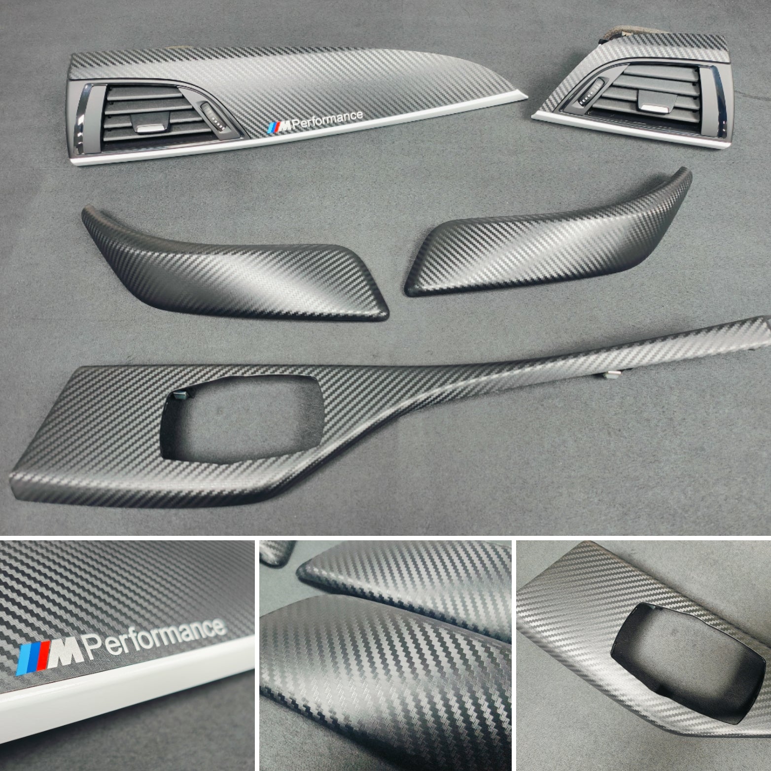 BMW F21 F22 INTERIOR TRIM SET - 3D CARBON / WHITE ACCENT (#11)